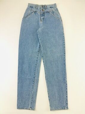 Y2K GAP High Waisted Mom Jeans XS Light Wash Retro Denim 100% Cotton Retro